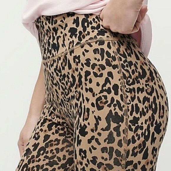 JCREW Weekend 7/8 high-rise leggings in leopard pants Womens Size XS - Picture 2 of 7